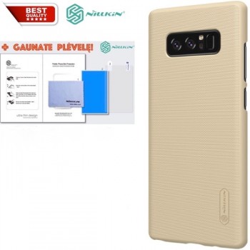 Auksinis Frosted shield serijos dėklas + plėvelė Nillkin (Samsung Note 8)